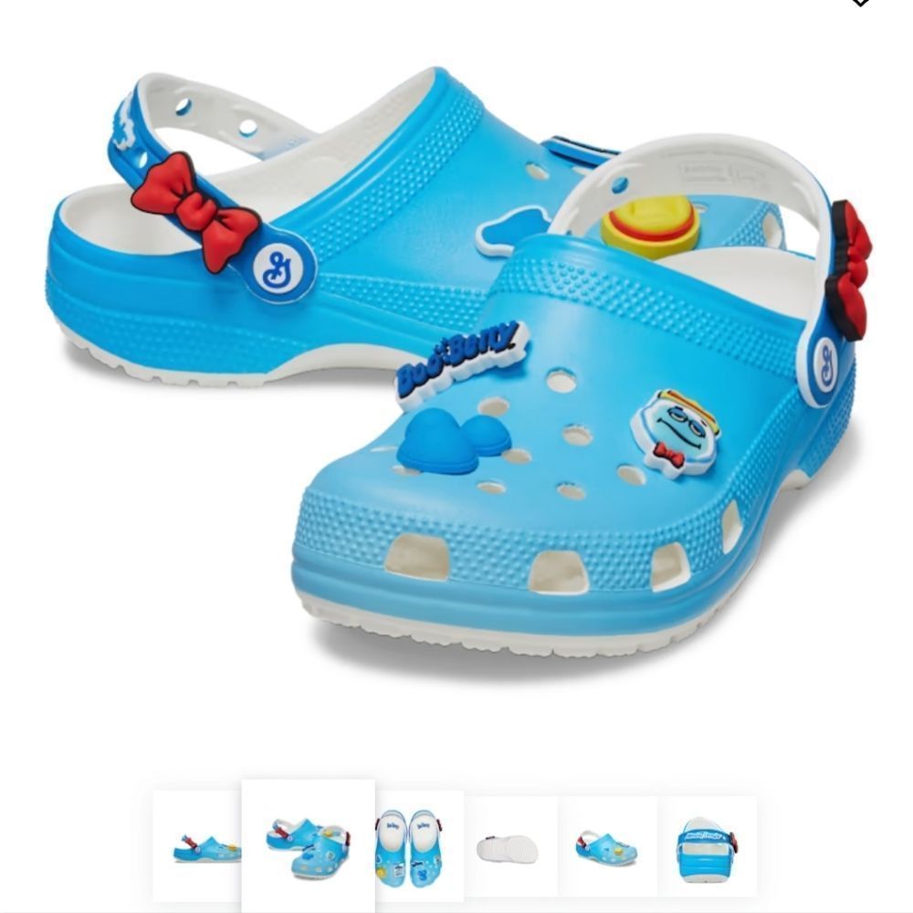 NEW NWT CROCS BOO BERRY CLASSIC CLOG SHOES BOOBERRY GENERAL MILLS CEREAL MONSTER